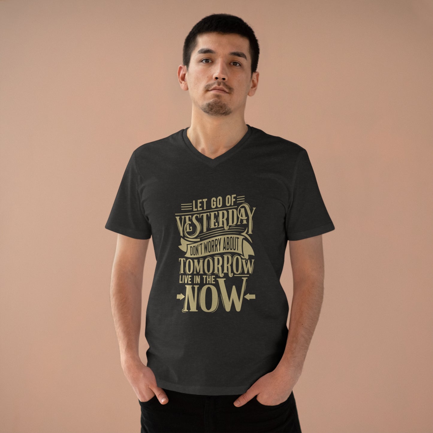 Men’s V-Neck T-Shirt | "Live in the NOW"