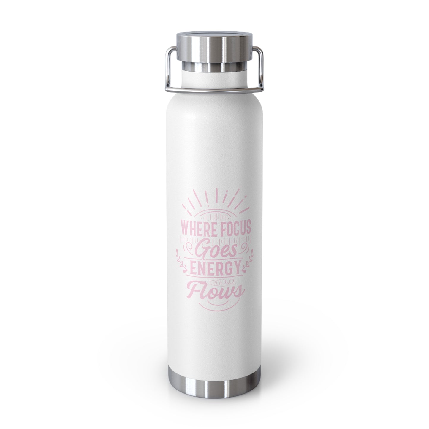 Copper Vacuum Insulated Bottle (22oz) | "Where Focus Goes"