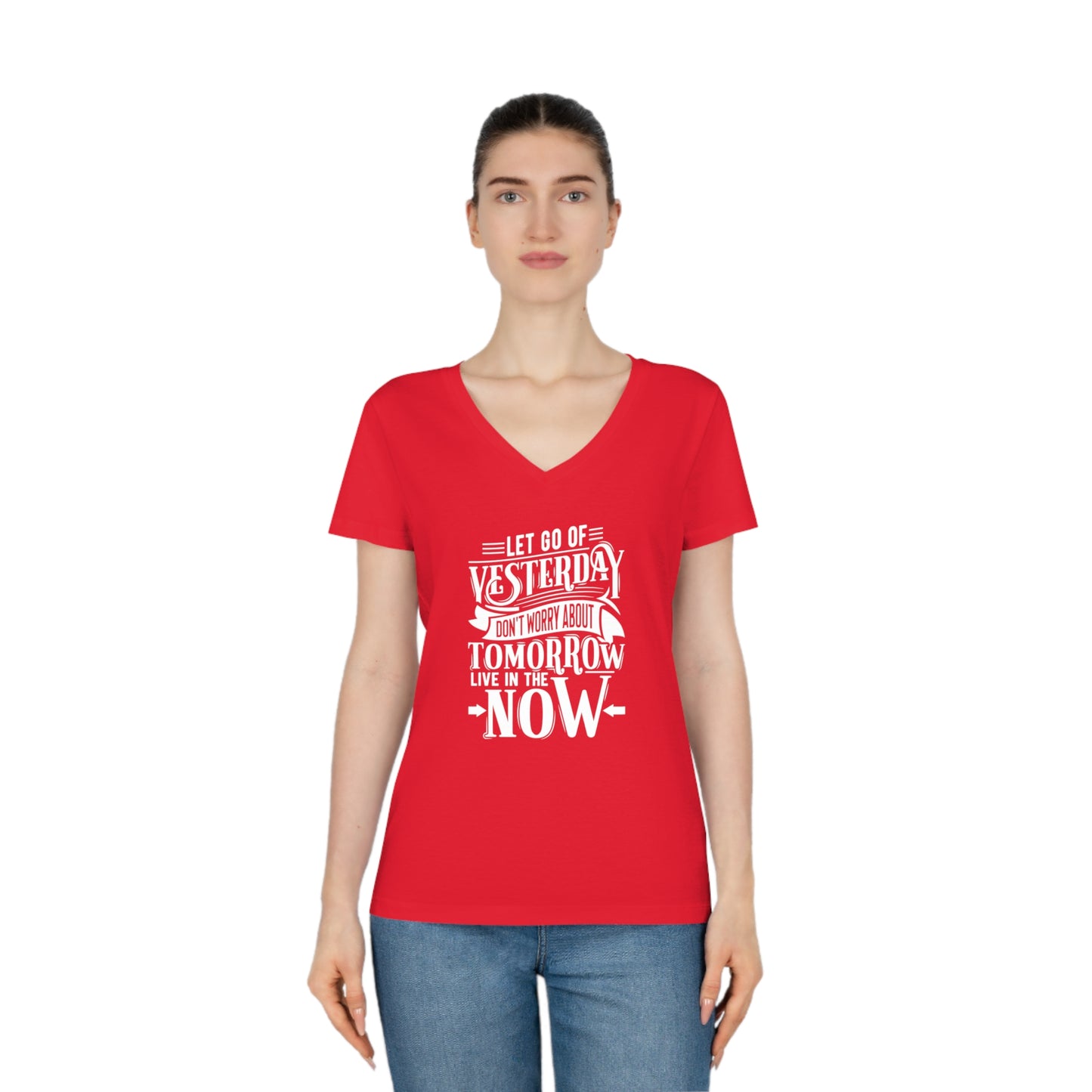 Women's V-Neck T-Shirt | "Live in the NOW"