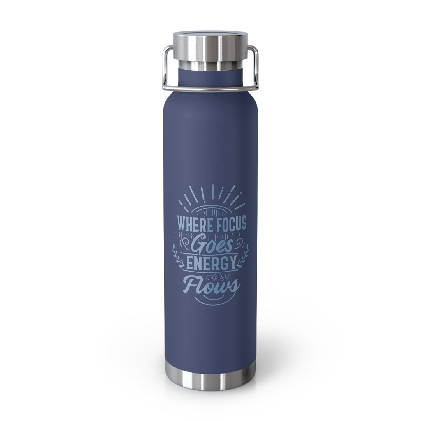 Copper Vacuum Insulated Bottle (22oz) | "Where Focus Goes"