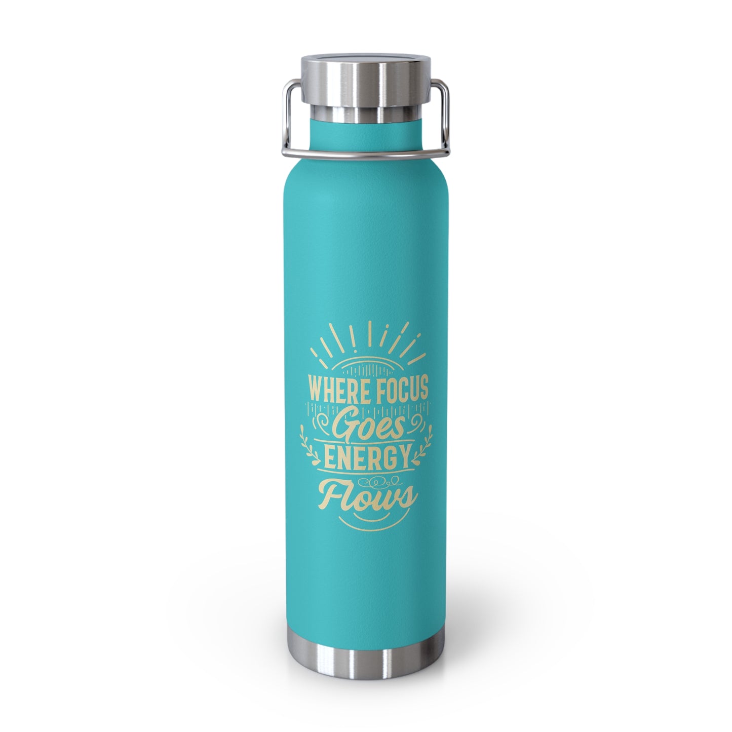 Copper Vacuum Insulated Bottle (22oz) | "Where Focus Goes"