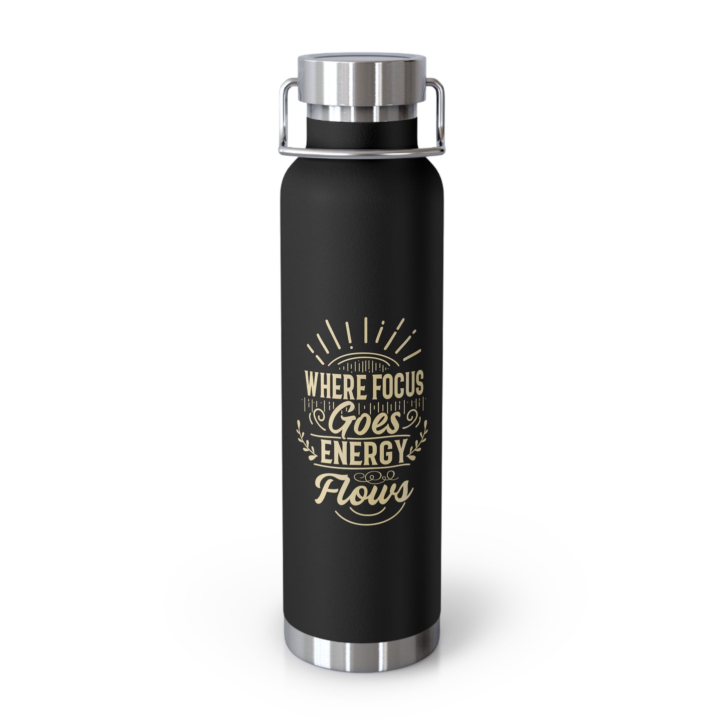 Copper Vacuum Insulated Bottle (22oz) | "Where Focus Goes"