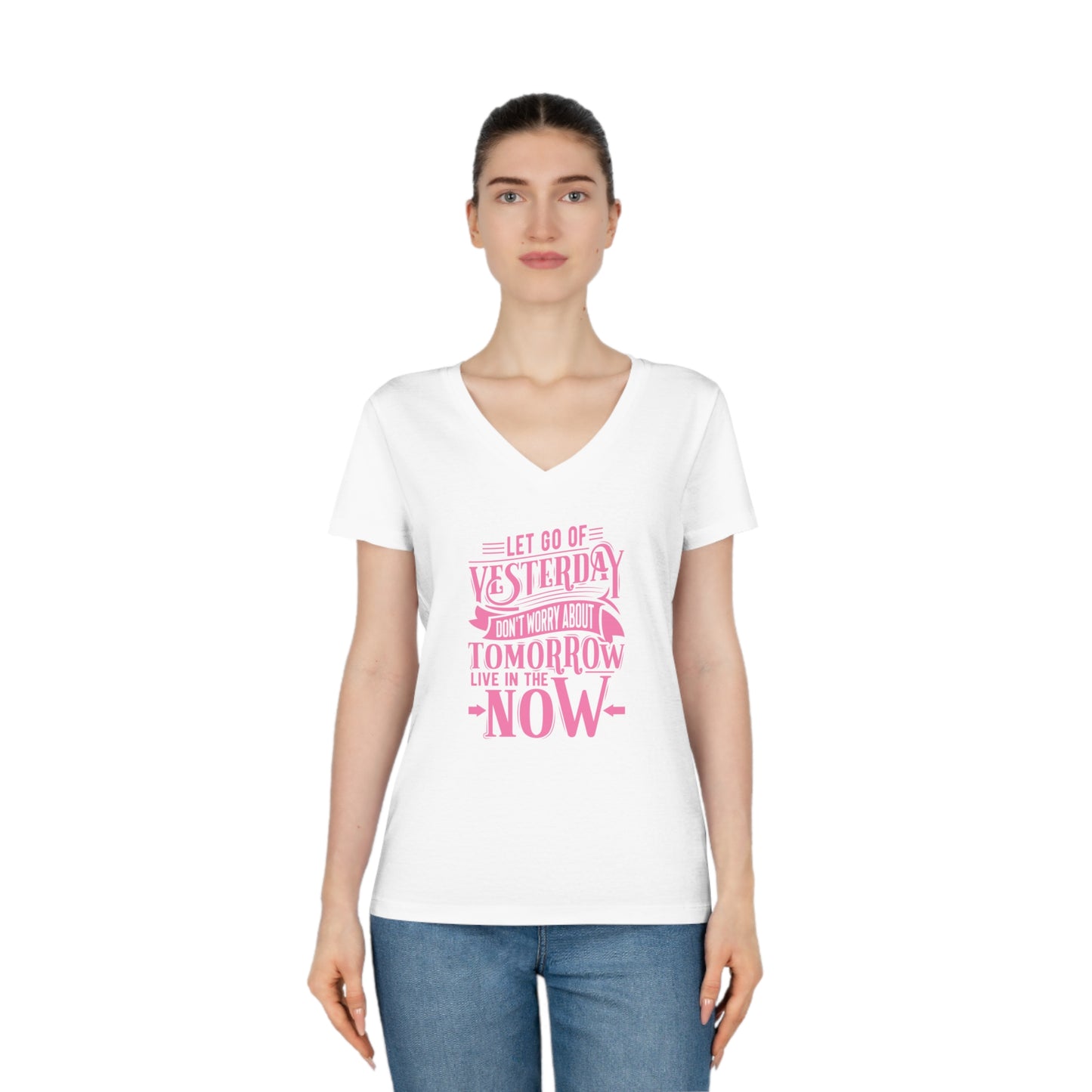 Women's V-Neck T-Shirt | "Live in the NOW"