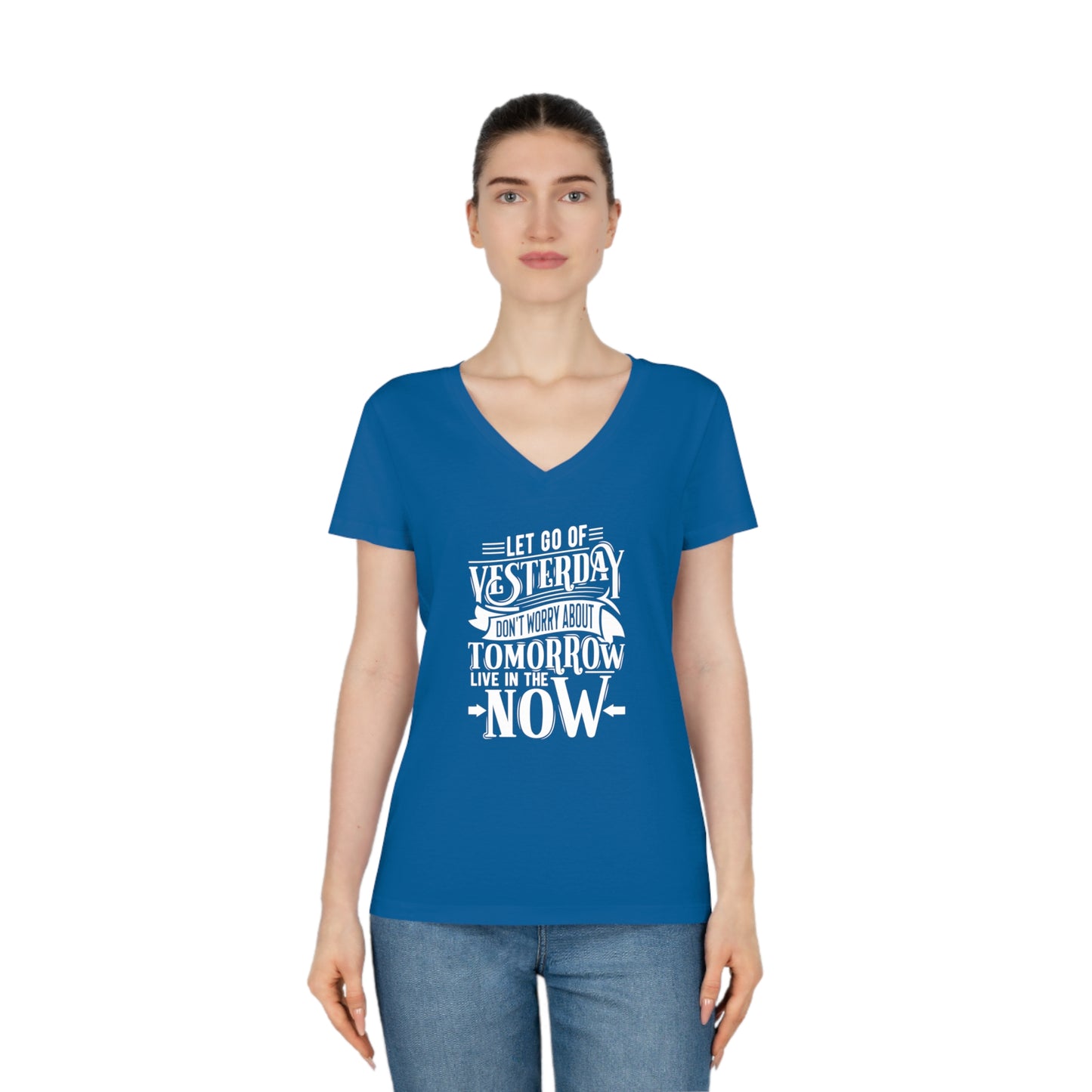 Women's V-Neck T-Shirt | "Live in the NOW"