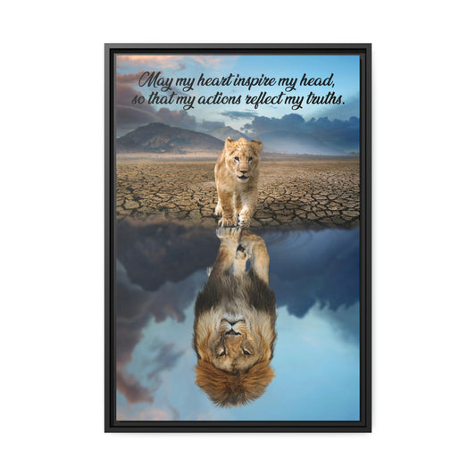 Framed Canvas Print | "May my heart inspire my head"