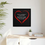 Framed Canvas Print | "Love is not blind"