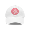 White / Pink patch / Circle / One size