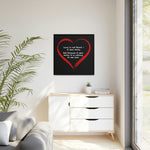 Framed Canvas Print | "Love is not blind"